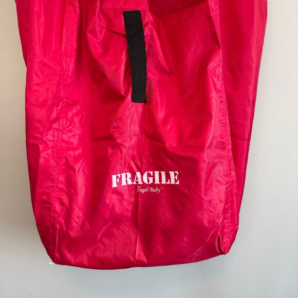 Angel Baby Car Seat Air Travel Bag Red Fragile Carseat Bag Airplane Gate Check - Picture 5 of 10